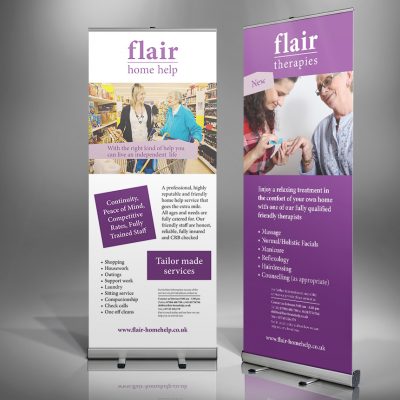 Flaire Home Help Roll-up Banners