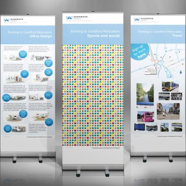 Highways Agency Guildford Move Roll-up Banners